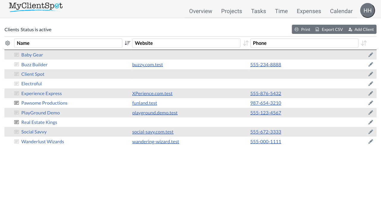 desktop clients-listing screenshot